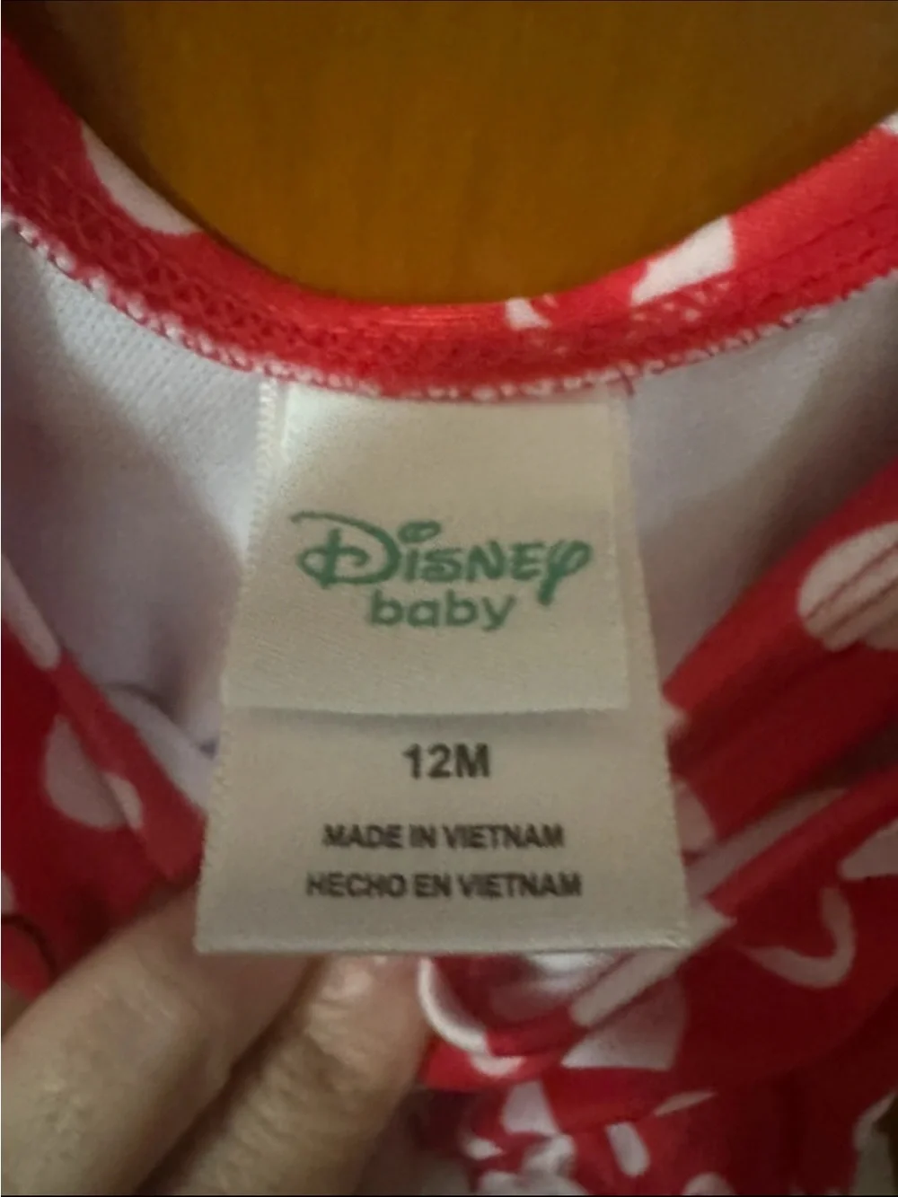 Disney Red and White Minnie Mouse Polka Dot One-Piece Swimsuit